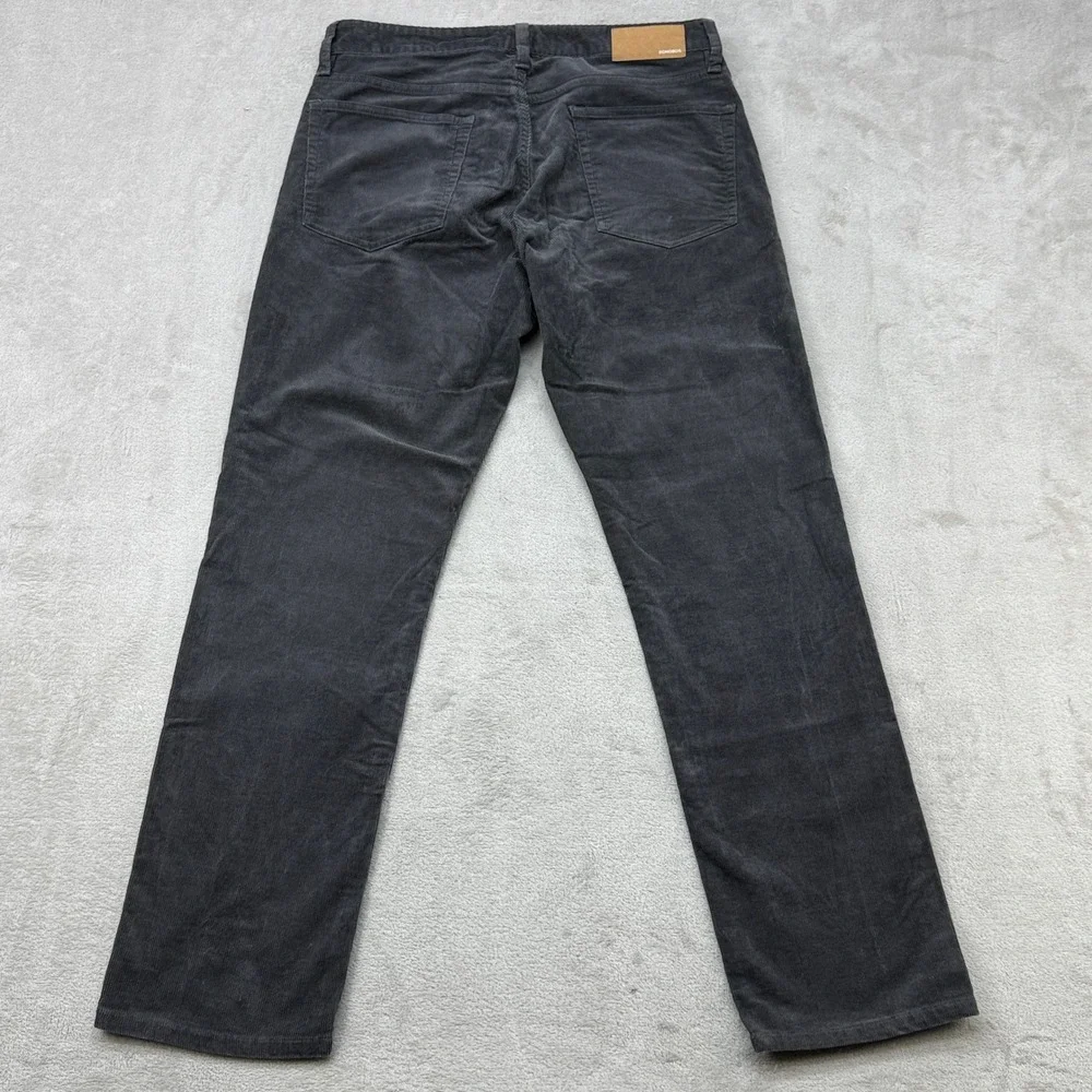 Bonobos Corduroy Pants Mens 30x30 Dark Grey Slim Fit 5-Pocket Preppy Casual Work
